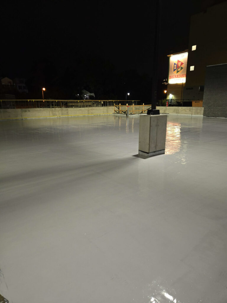 Deck surface and materials at night"